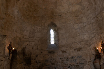 Interior of ancient Albanian church in Kish village of Sheki - Azerbaijan