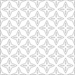  floral pattern background.Repeating geometric tiles from striped elements. Black pattern. 