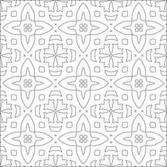 floral pattern background.Repeating geometric tiles from striped elements. Black pattern. 