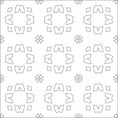 floral pattern background.Repeating geometric tiles from striped elements. Black pattern. 