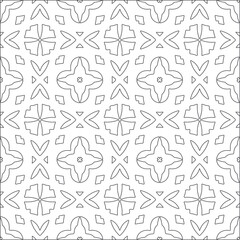 floral pattern background.Repeating geometric tiles from striped elements. Black pattern. 