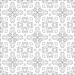 floral pattern background.Repeating geometric tiles from striped elements.  Black pattern. 