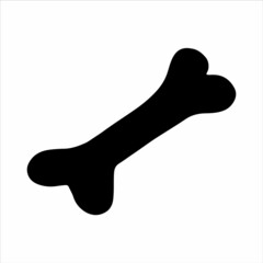 Vector halloween human bone clip art, icon isolated on white background. Funny, cute illustration for seasonal design, textile, decoration kids playroom or greeting card. Hand drawn prints.