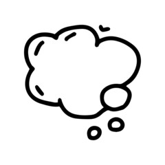 Speech bubble line vector doodle simple icon