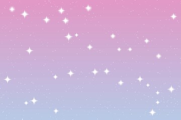 Sky and stars background. Blue and pink space background. The twinkling sky. Vector background.