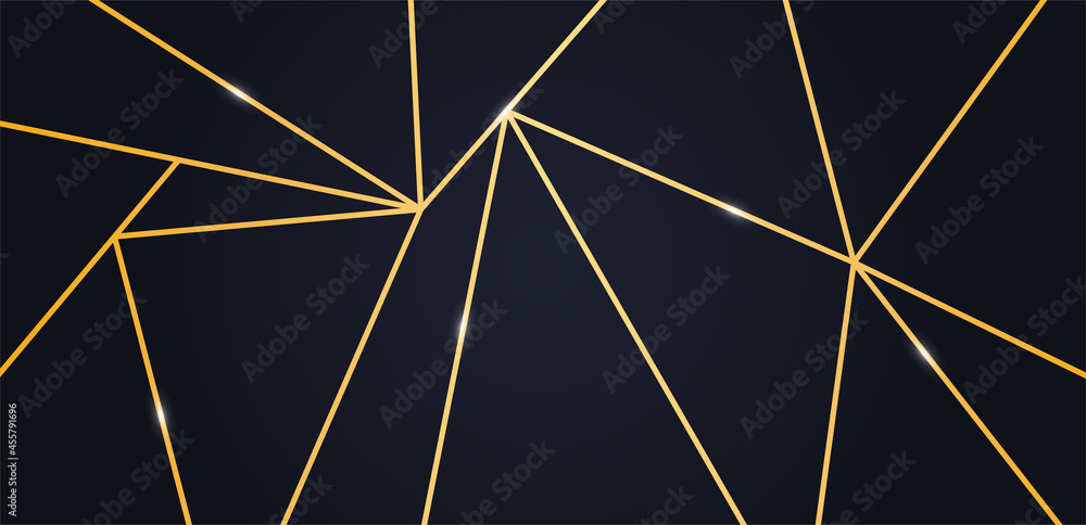 Poster luxury wallpaper or background. abstract image for websites. many golden lines. unusual shapes and f