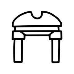 Arch black line vector doodle icon design