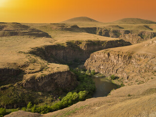 Obraz premium landscape with river canyon 