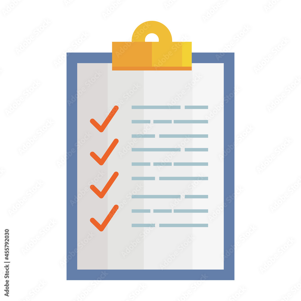 Aufkleber document with check marks list