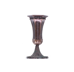 ancient bronze goblet isolated on white background