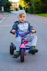 Child riding on a bike