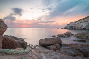 sunset on the coast