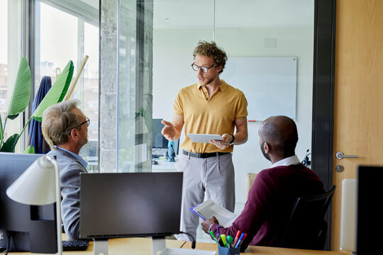 Business partner presenting a proposal