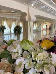 wedding bouquet on the table