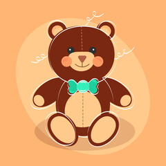 Teddy-bear with bow	