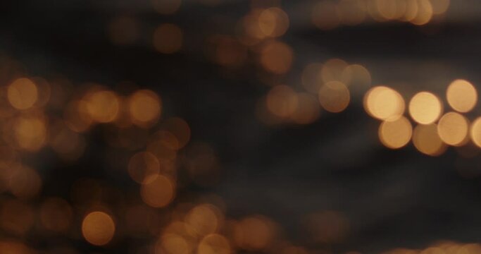 Waves on golden light of sunset, Mljet Island, the Adriatic Sea in Croatia