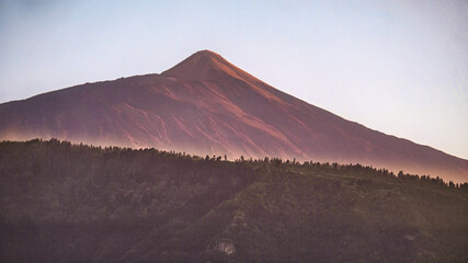 El Teide in the evening at sunset