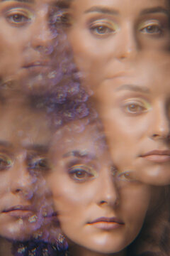 Kaleidocopic floral portrait