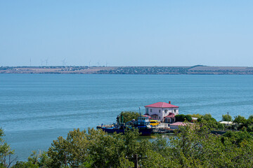 Landscape of Zatoka bay from Akkerman fortress, Ukrane