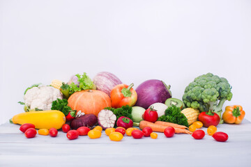 Composition from fresh vegetables and fruits.