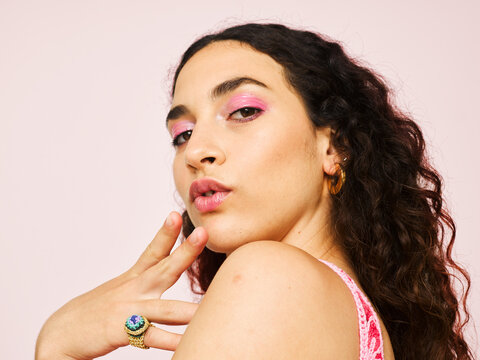colorful makeup portrait