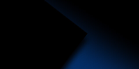 Abstract dark background. Texture with stripe pattern and blue lights element. Modern tech design template background