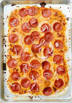 Homemade Pepperoni Pizza 