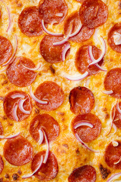 Pepperoni Pizza Closeup