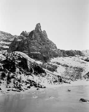 Dolomiti Mountain Lake Shot on Film