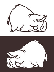 Cute wild boar character