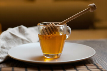 Eat the day with a healthy breakfast of honey muesli and apples