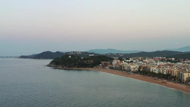 survol de Lloret de mar en catalogne sur la costa brava