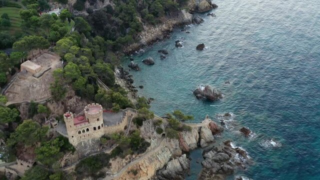 survol de Lloret de mar en catalogne sur la costa brava