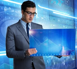 Businessman in stock exchange trading concept