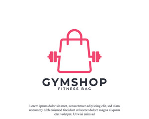 Fitness Sale Icon, Gym Shop Logo Design Vector Template Element