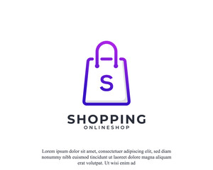Shop Bag Vector Logo Design Template Element