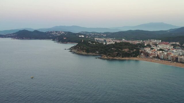survol de Lloret de mar en catalogne sur la costa brava