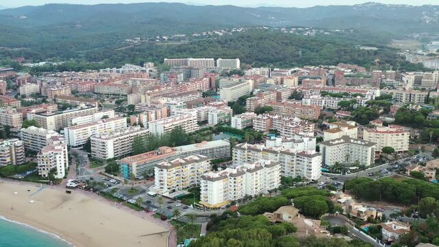 survol de Lloret de mar en catalogne sur la costa brava