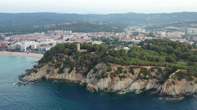 survol de Lloret de mar en catalogne sur la costa brava