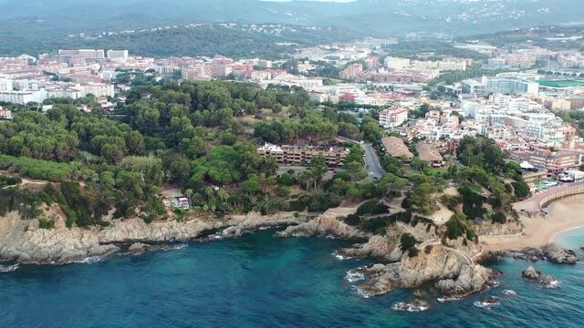 survol de Lloret de mar en catalogne sur la costa brava