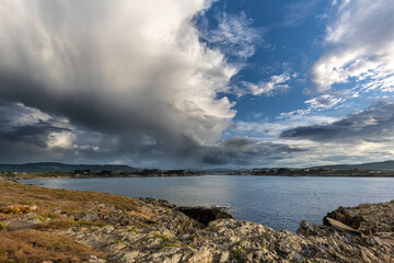 Evolution of the storm on the Cantabrian coast until the spectacular multicolored sunset!