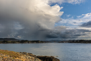 Evolution of the storm on the Cantabrian coast until the spectacular multicolored sunset!