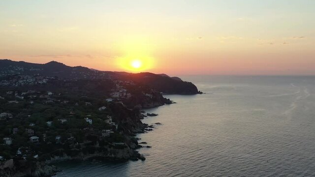 survol de Lloret de mar en catalogne sur la costa brava