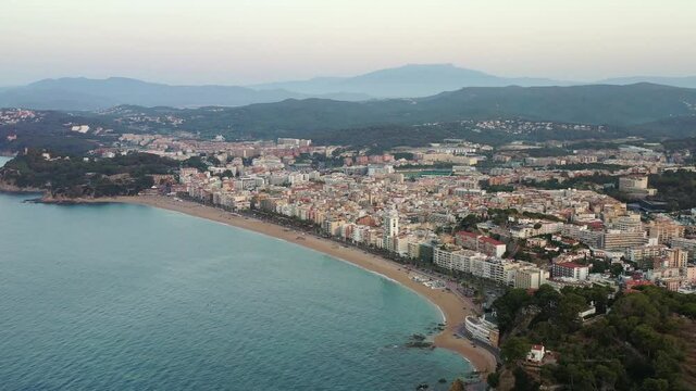 survol de Lloret de mar en catalogne sur la costa brava