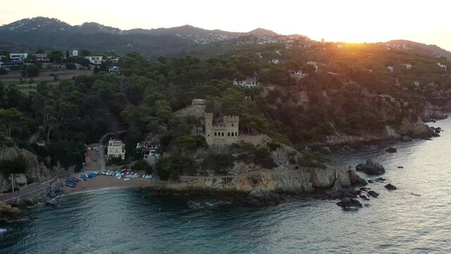 survol de Lloret de mar en catalogne sur la costa brava
