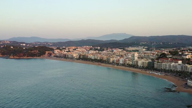survol de Lloret de mar en catalogne sur la costa brava
