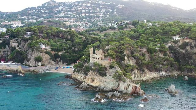 survol de Lloret de mar en catalogne sur la costa brava