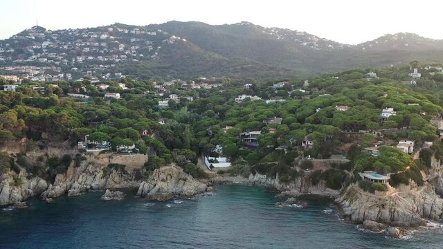 survol de Lloret de mar en catalogne sur la costa brava