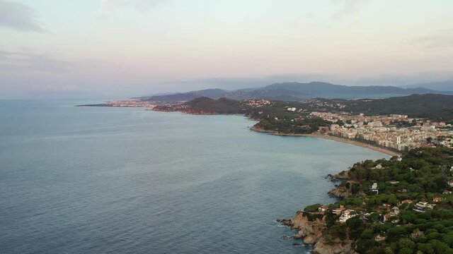 survol de Lloret de mar en catalogne sur la costa brava