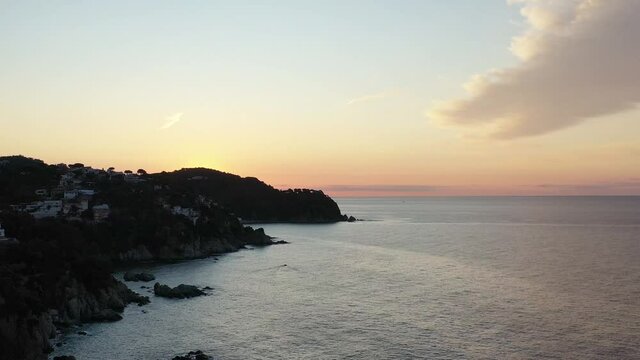 survol de Lloret de mar en catalogne sur la costa brava
